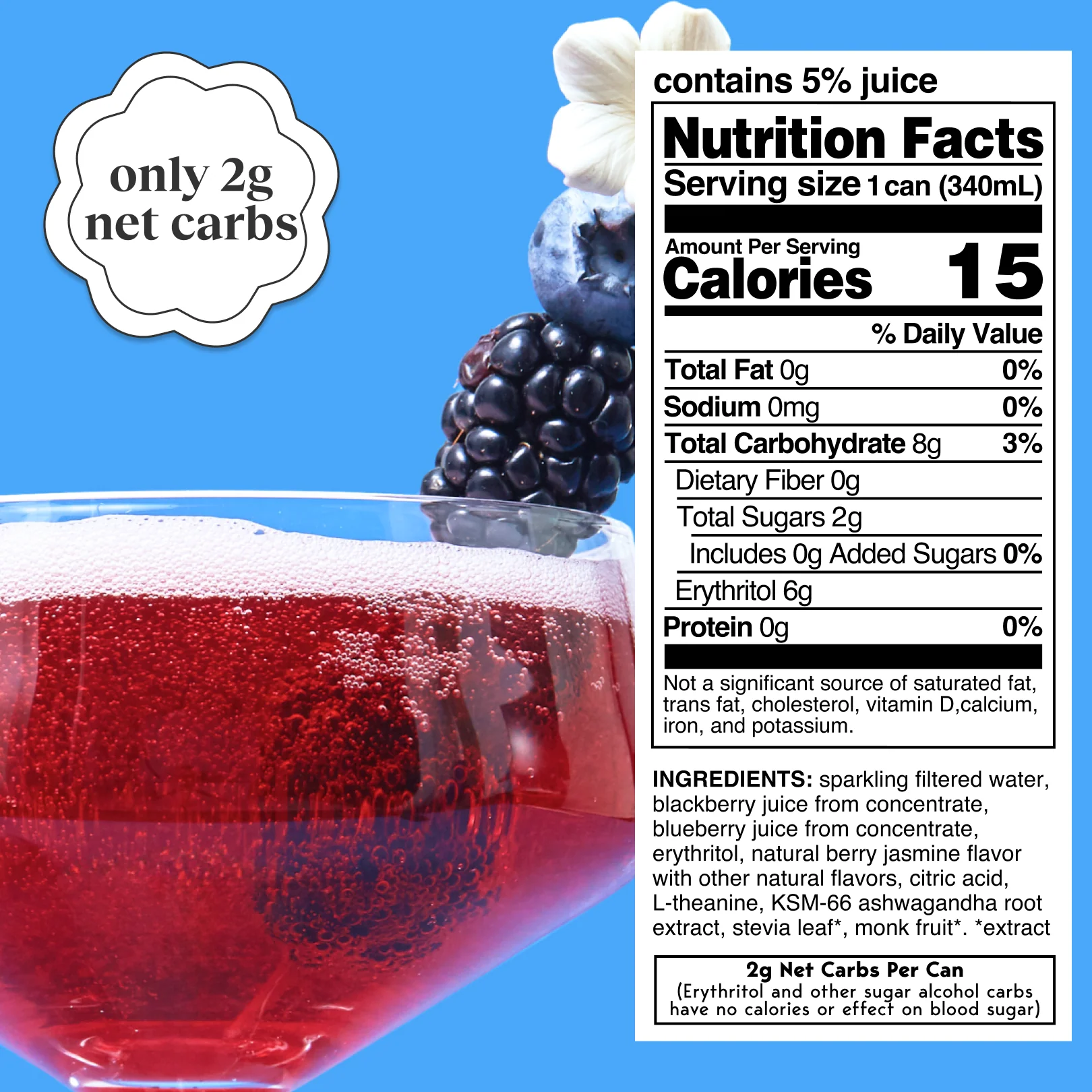 berry jasmine (sparkling mocktail | 12 pack) - Image 2