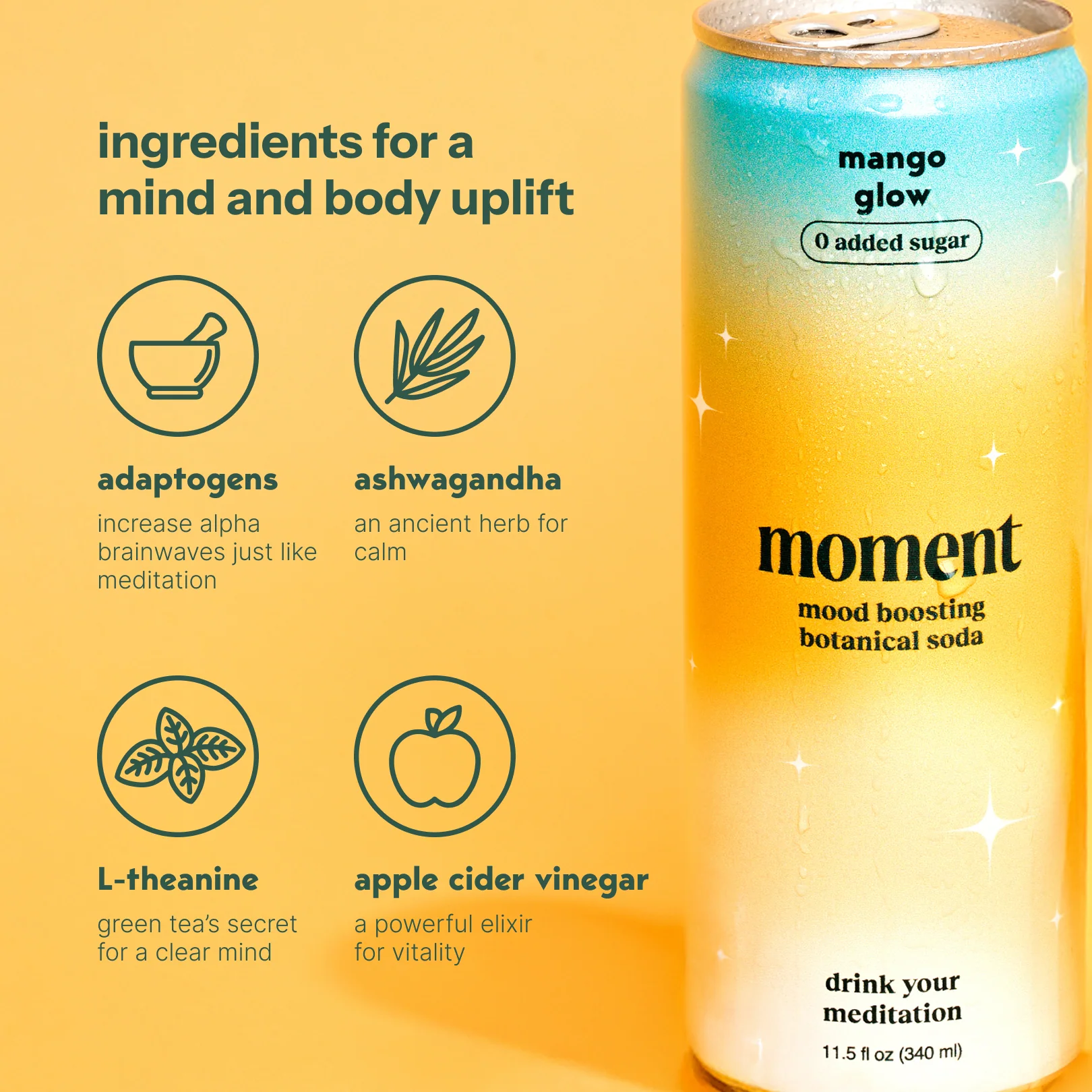 mango glow (botanical soda | 12 pack) - Image 4